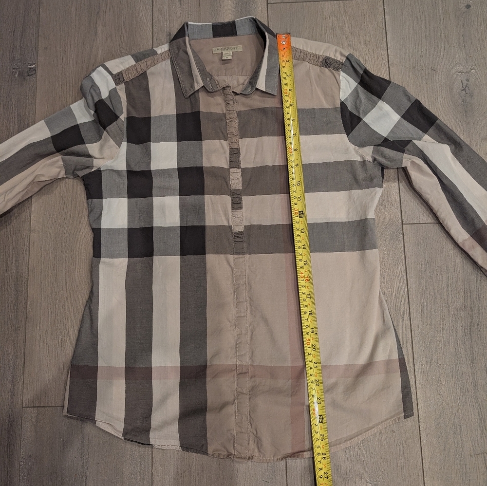Burberry Brit Stone Gray Nova Check Women's Shirt - Picture 16 of 16